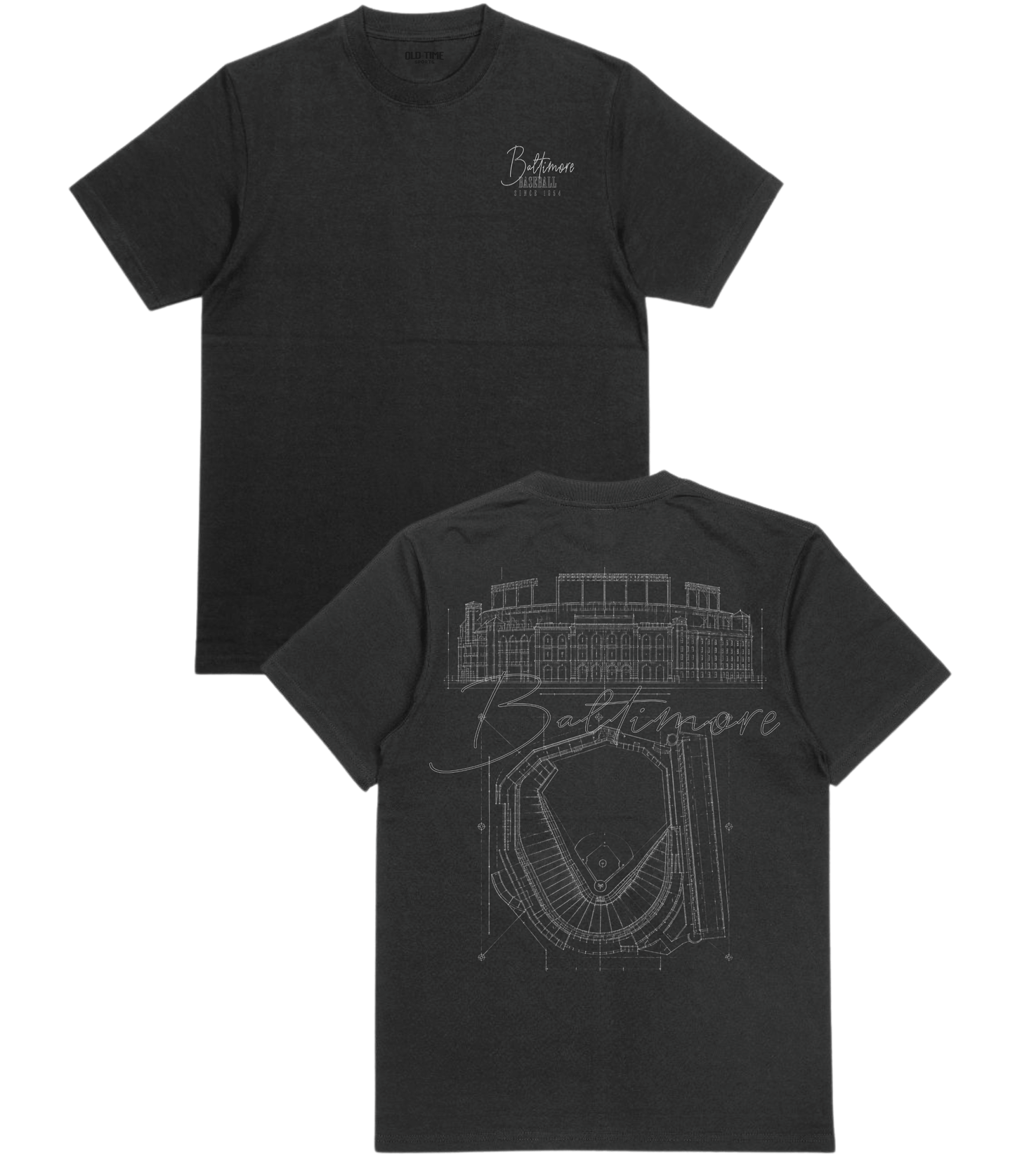 Baltimore Blueprints T-Shirt- Old Time Sports
