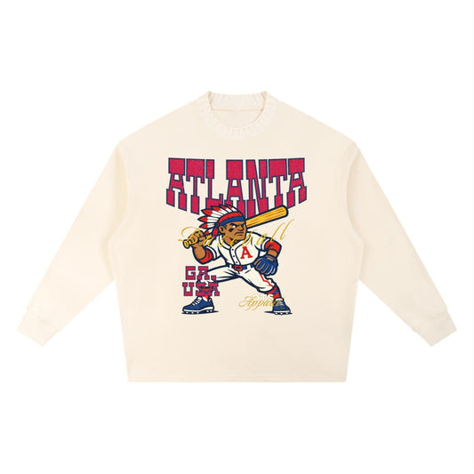 Atlanta Baseball Appl. Knitted Sweater - Old Time Sports