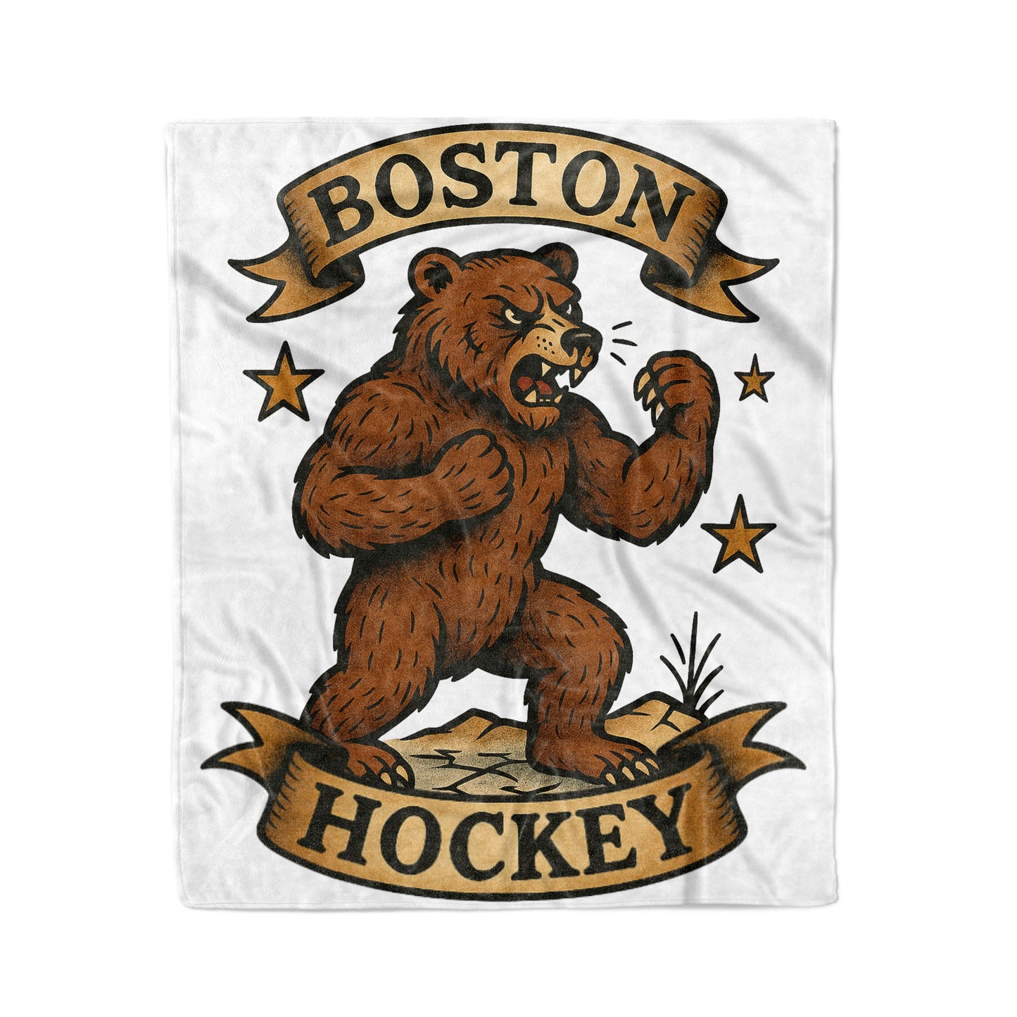 Boston Hockey 50x60in Fleece Blanket - Old Time Sports