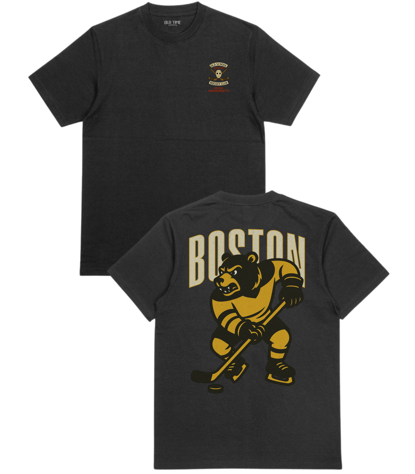 Boston Hockey v2 T-Shirt - Old Time Sports