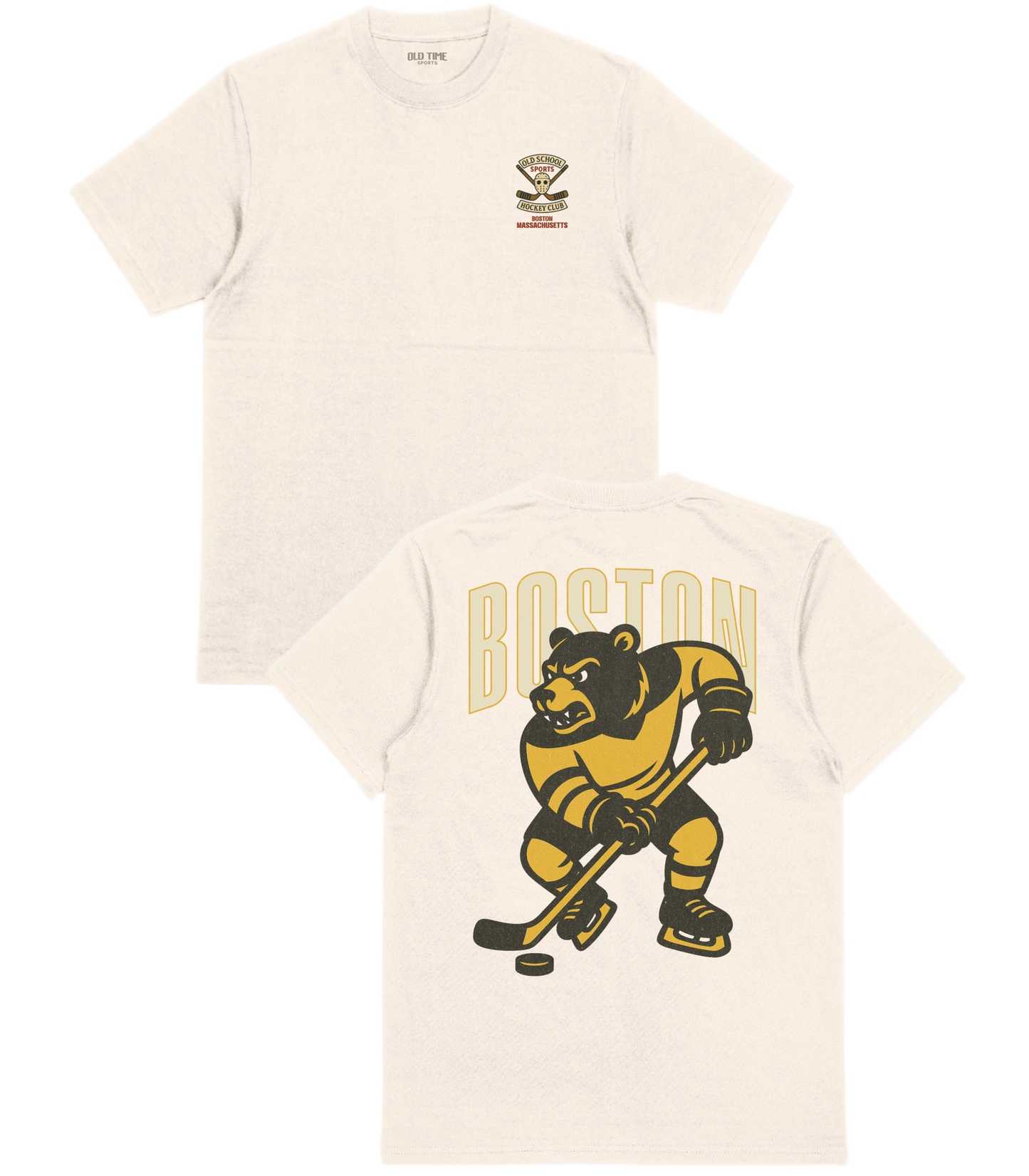 Boston Hockey v2 T-Shirt - Old Time Sports