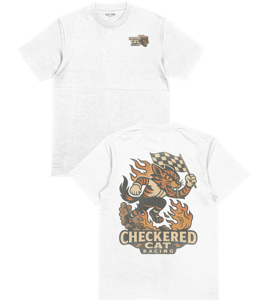 Checkered Cat T-Shirt - Old Time Sports