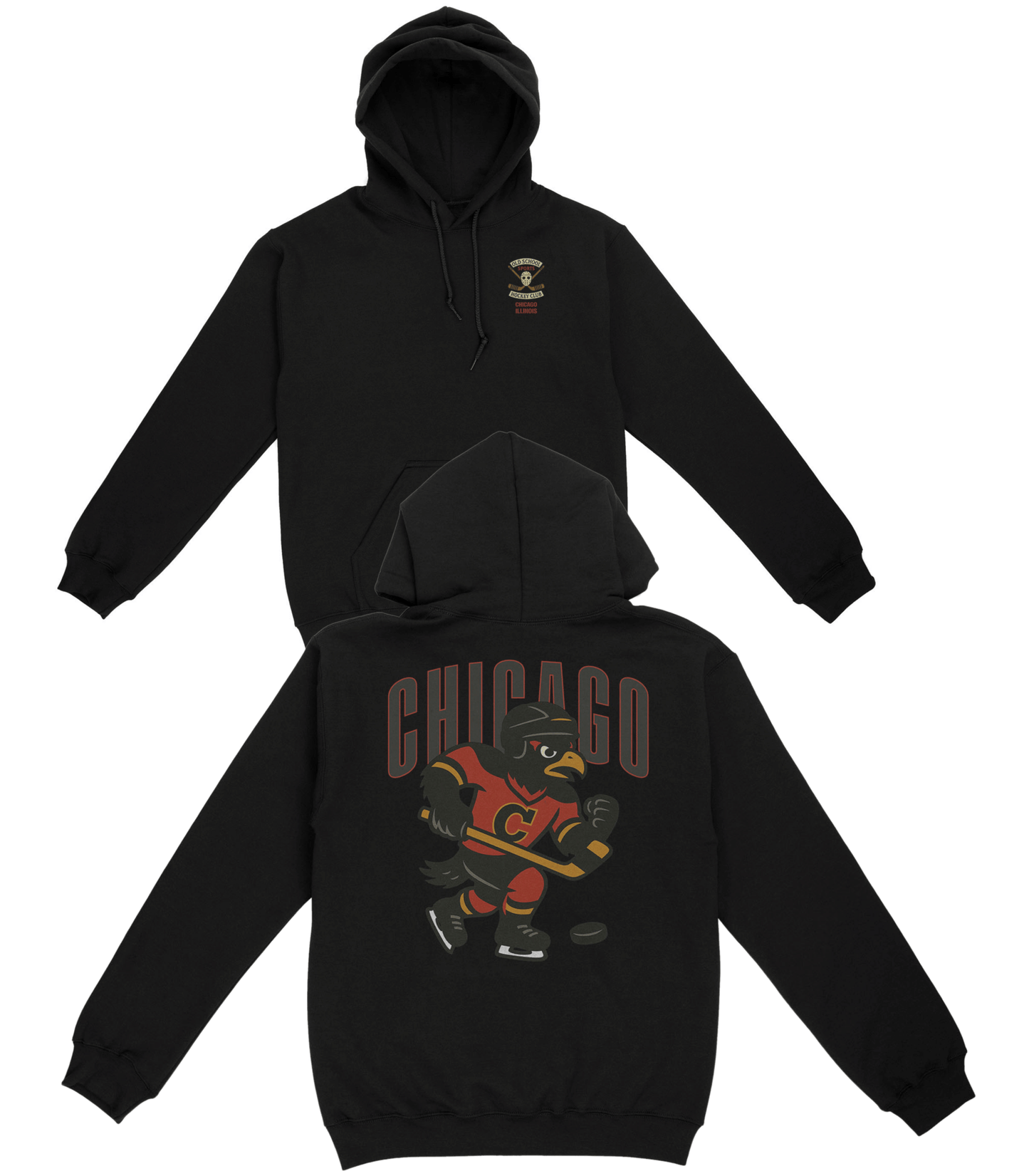 Chicago Hockey v1 Basic Hoodie - Old Time Sports