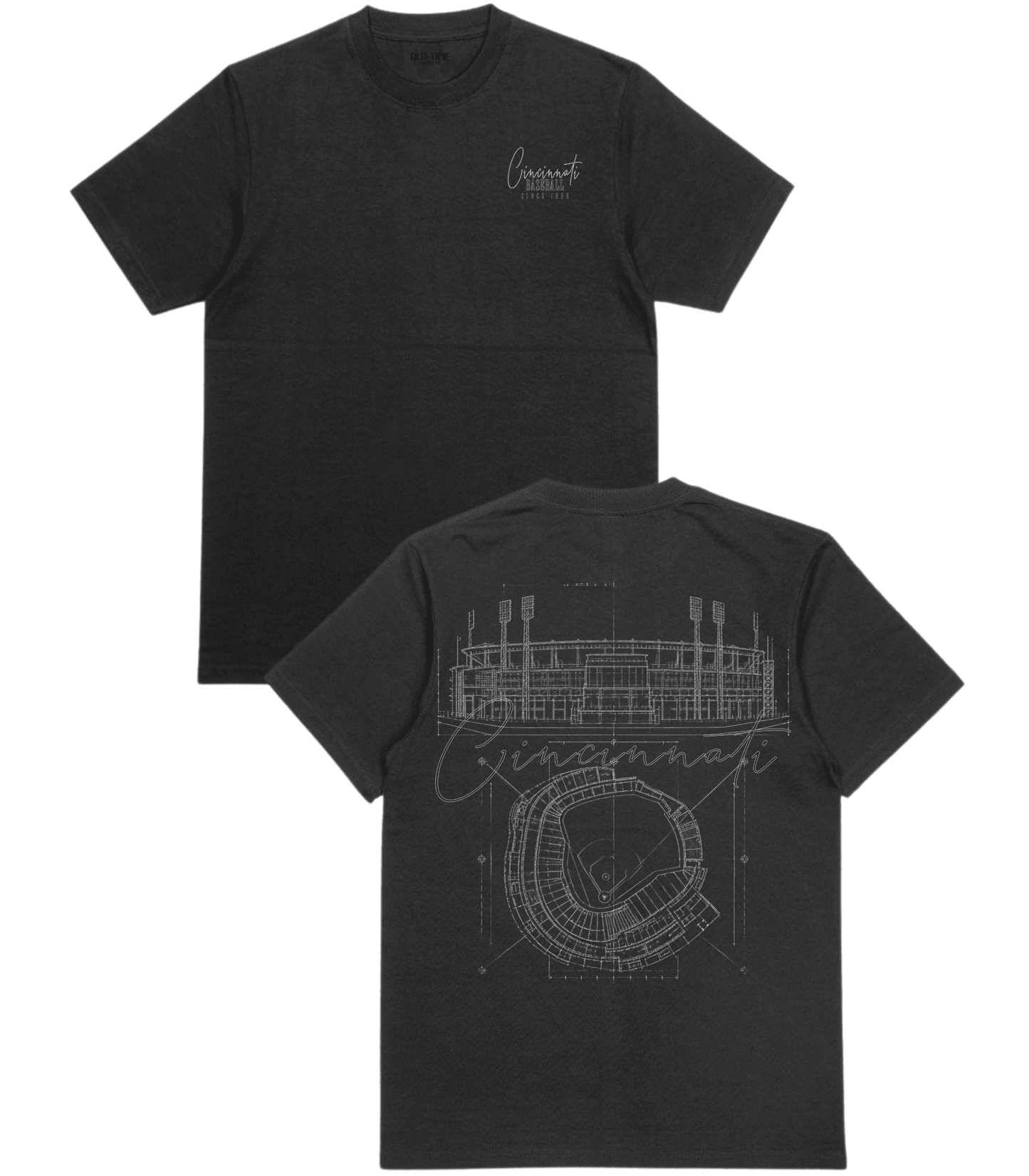 Cincinnati Blueprints T-Shirt - Old Time Sports