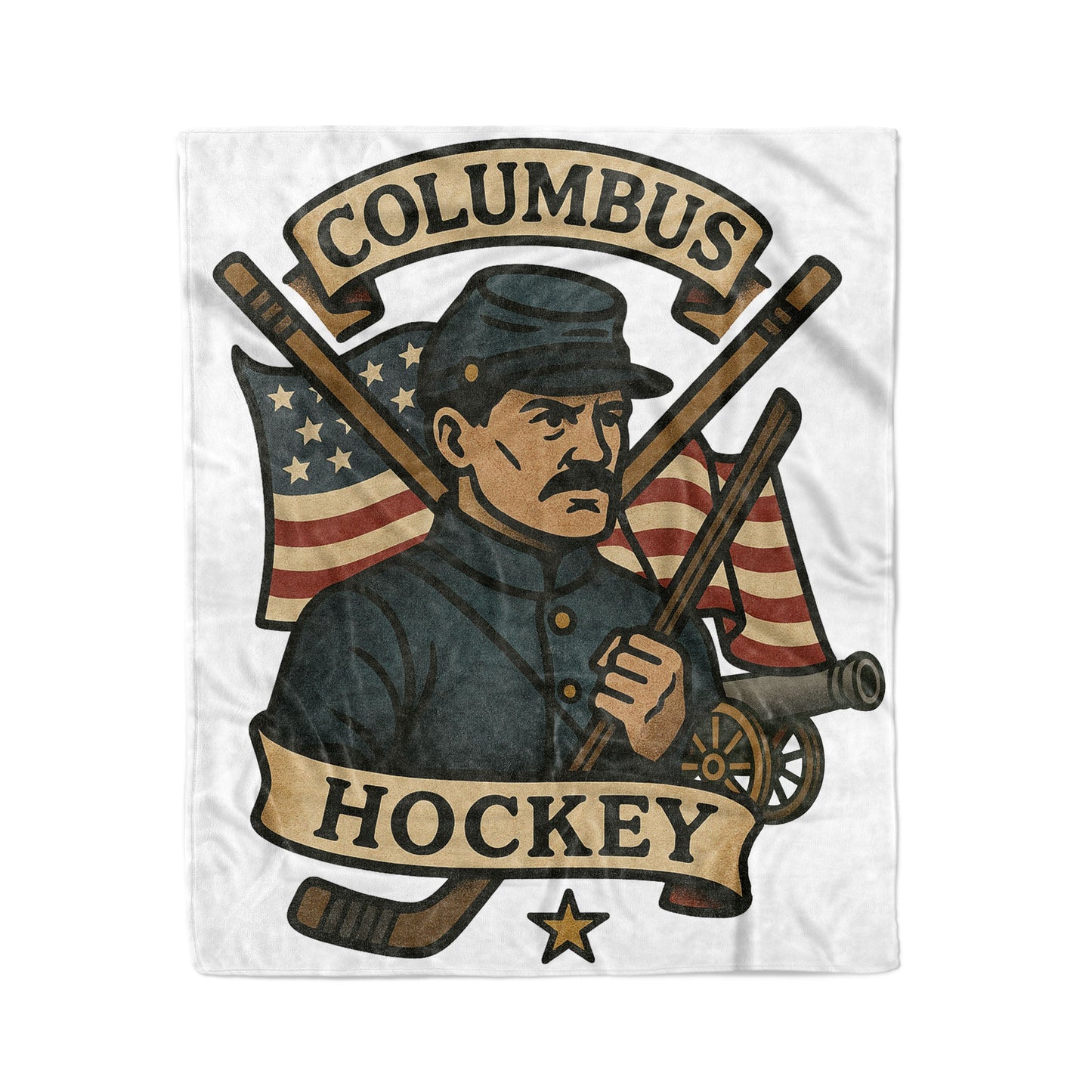 Columbus Hockey 50x60in Fleece Blanket - Old Time Sports