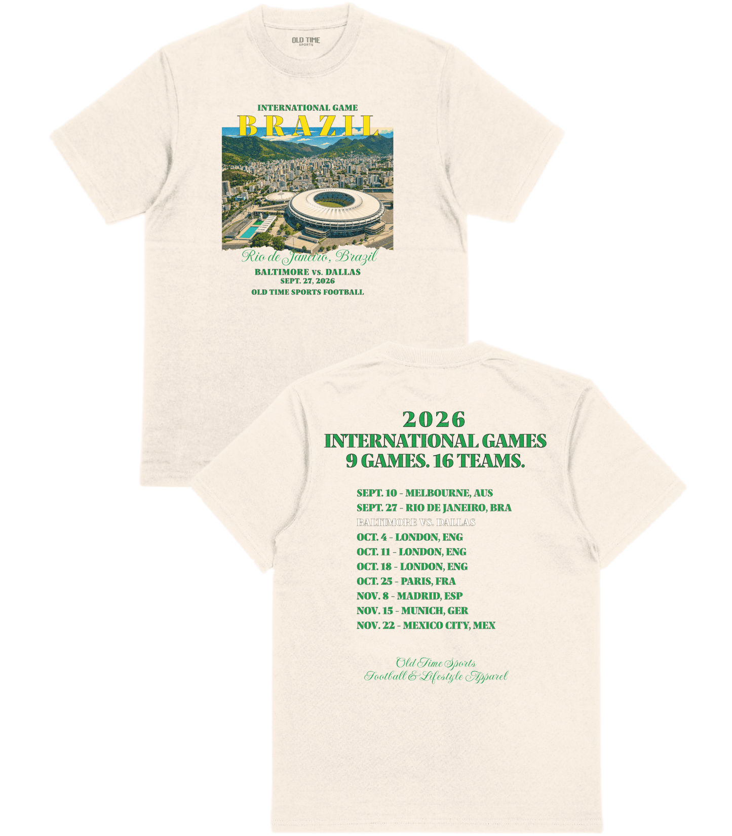 Football in Brazil T-Shirt - Old Time Sports