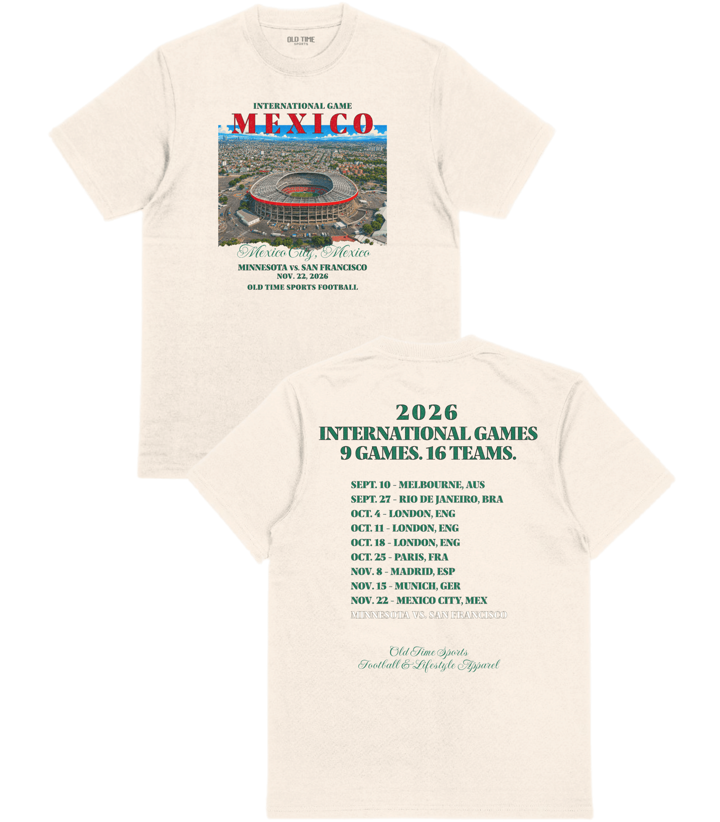 Football in Mexico T-Shirt - Old Time Sports