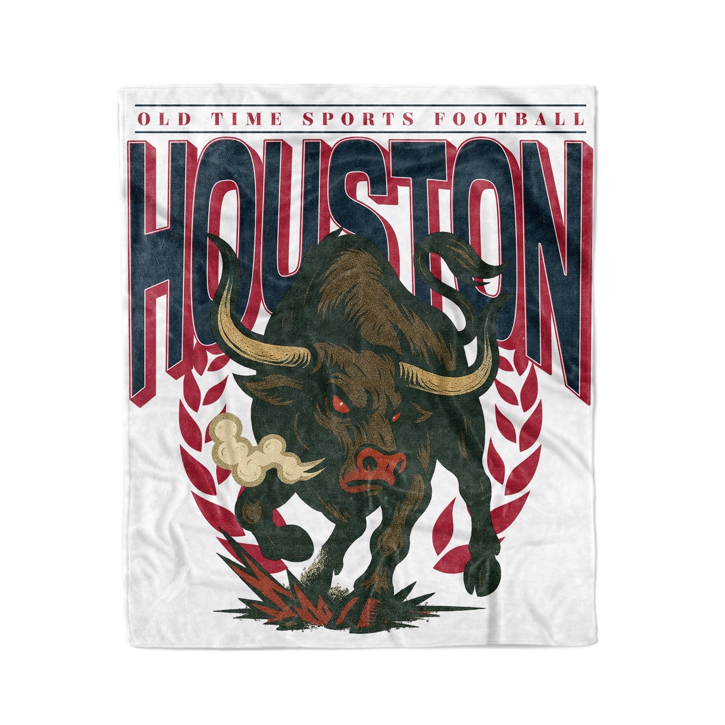 Houston Football 50x60in Fleece Blanket - Old Time Sports