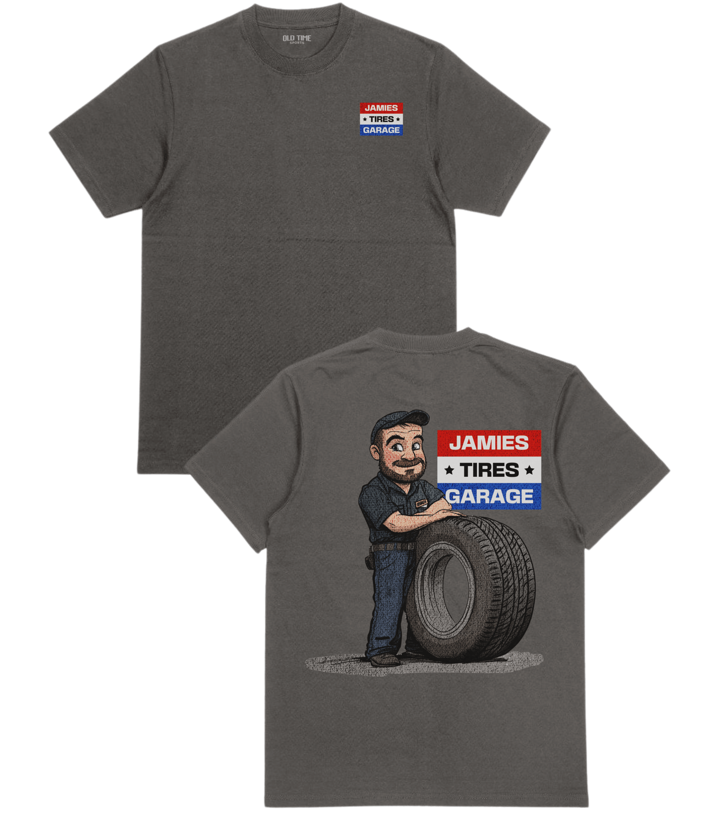 Jamies Tires T-Shirt - Old Time Sports