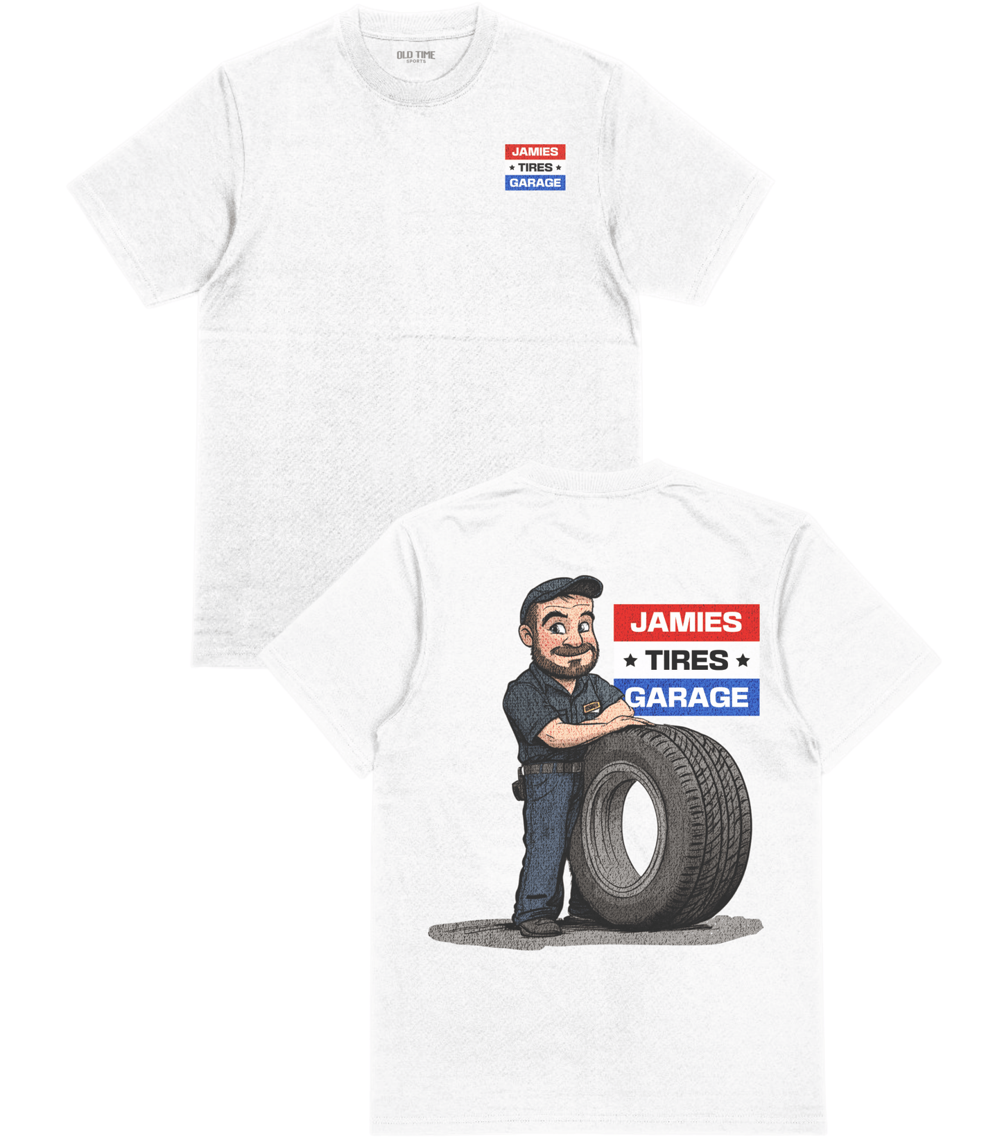 Jamies Tires T-Shirt - Old Time Sports
