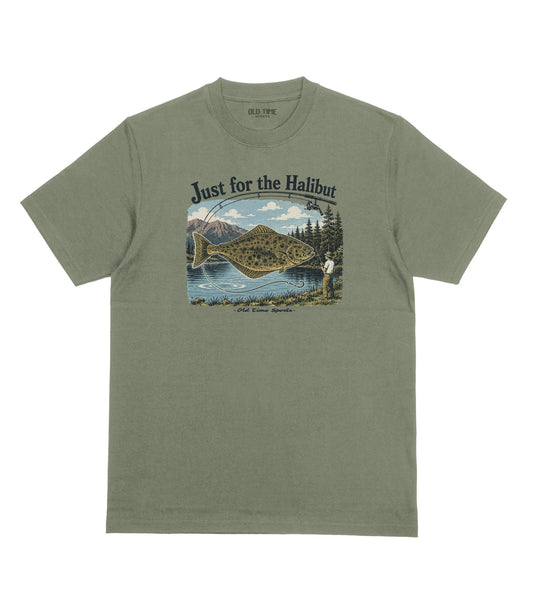 Just for the Halibut T-Shirt - Old Time Sports