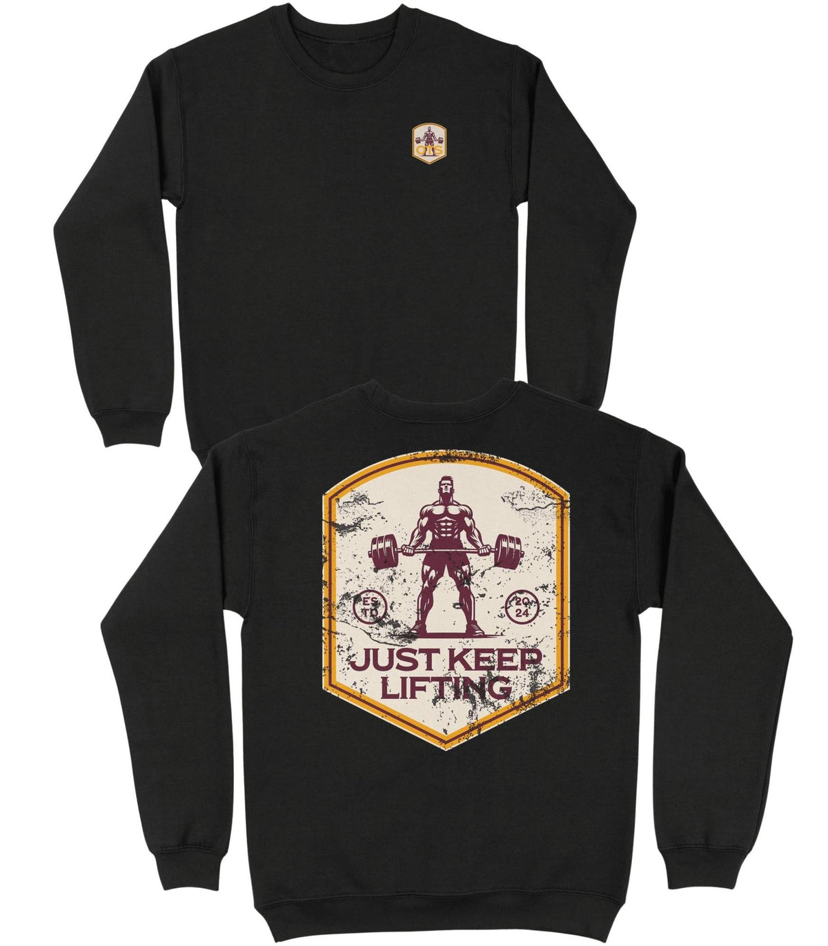 Just Keep Lifting Basic Crewneck - Old Time Sports