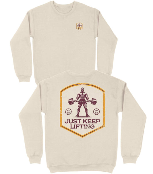 Just Keep Lifting Basic Crewneck - Old Time Sports