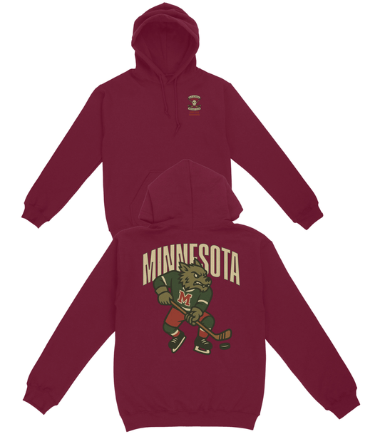 Minnesota Hockey v1 Basic Hoodie - Old Time Sports