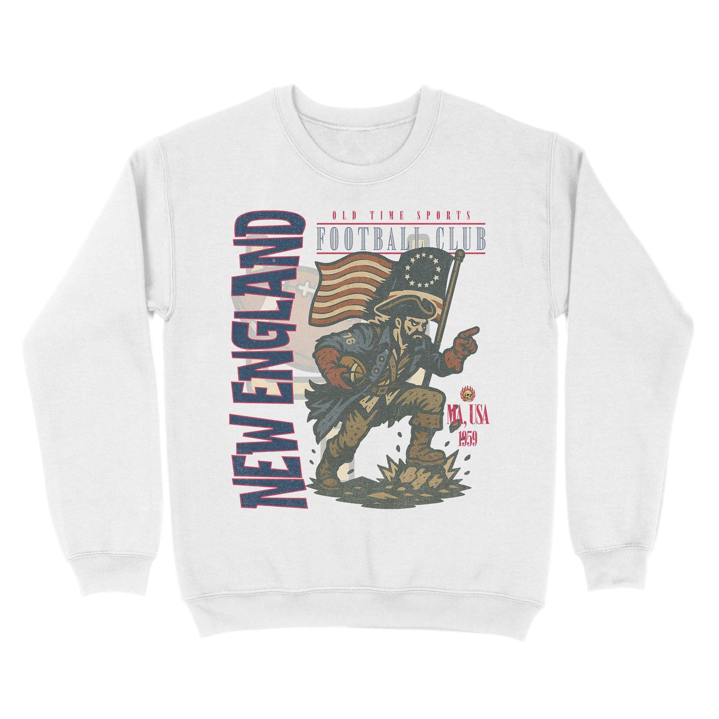 New England Football Basic Crewneck - Old Time Sports