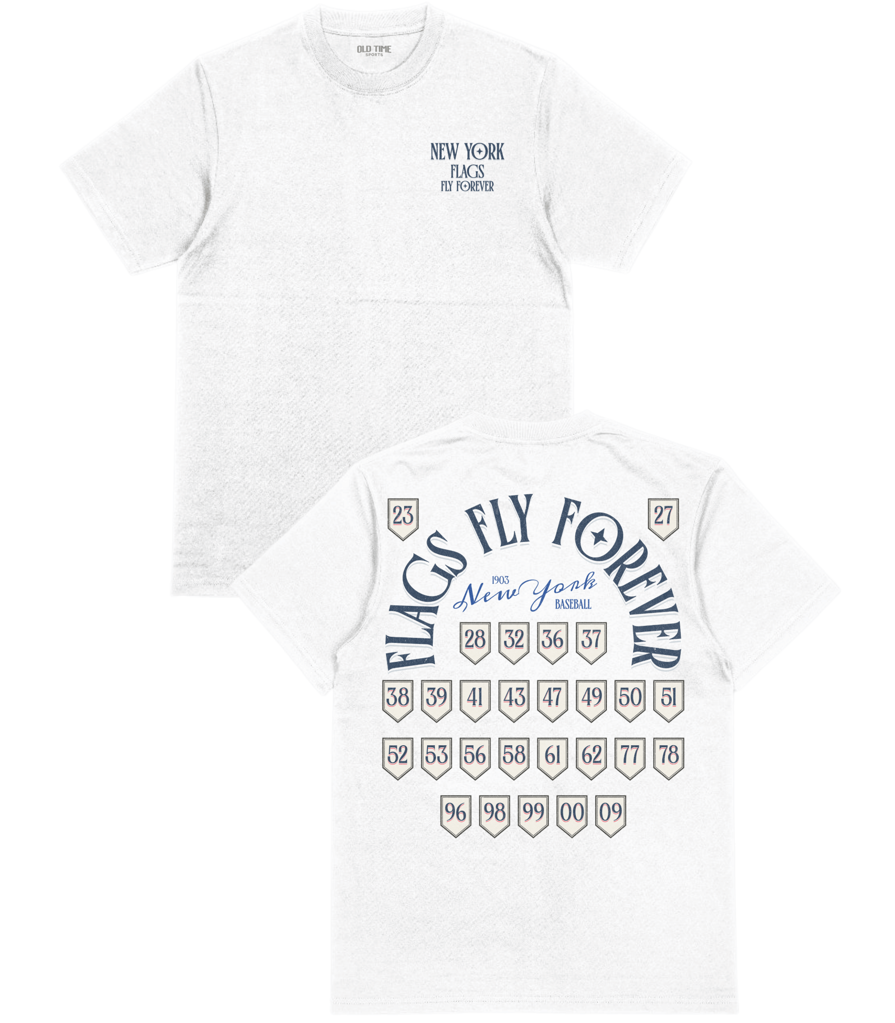 NY Flags Fly Forever T-Shirt - Old Time Sports