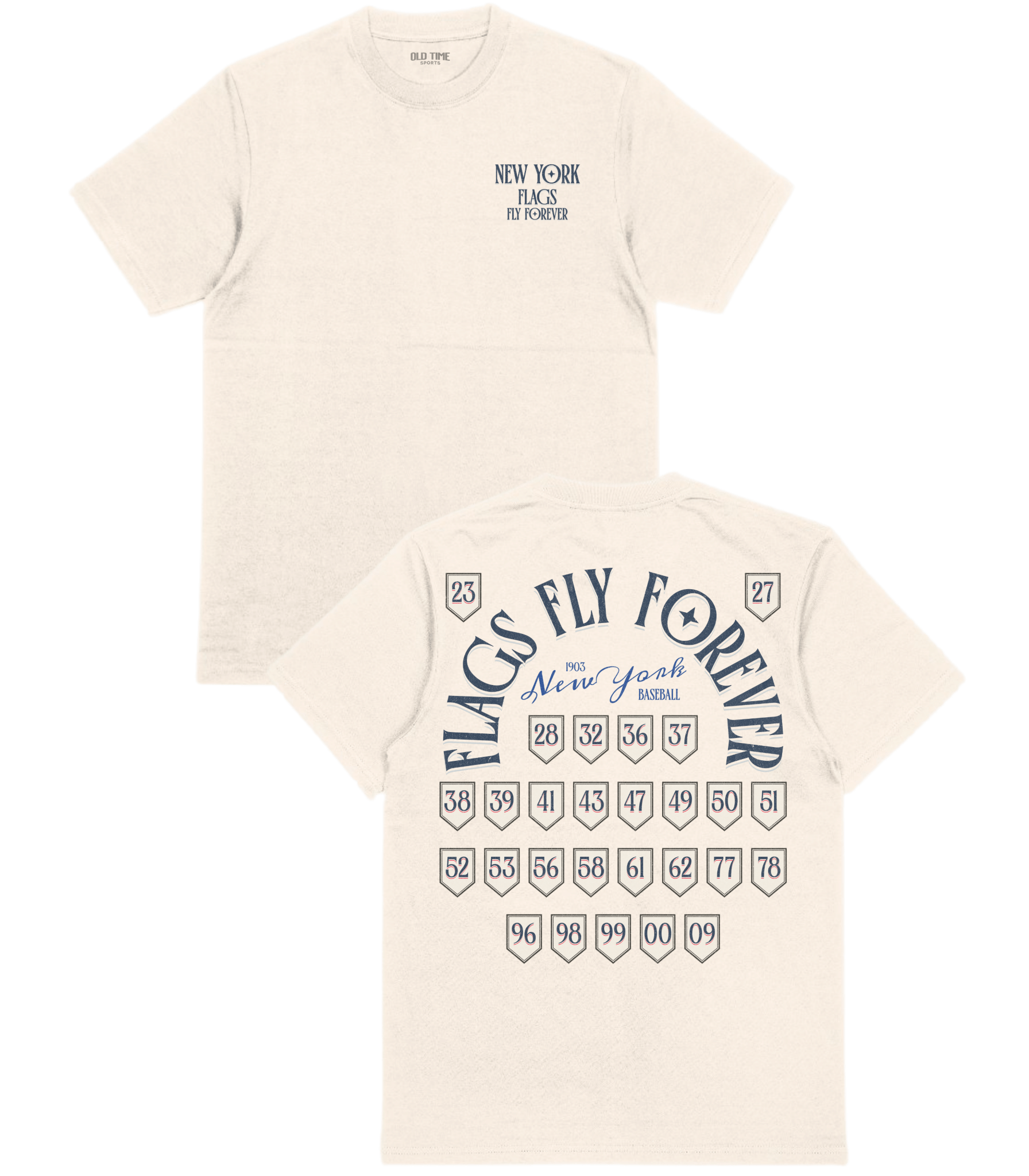 NY Flags Fly Forever T-Shirt - Old Time Sports