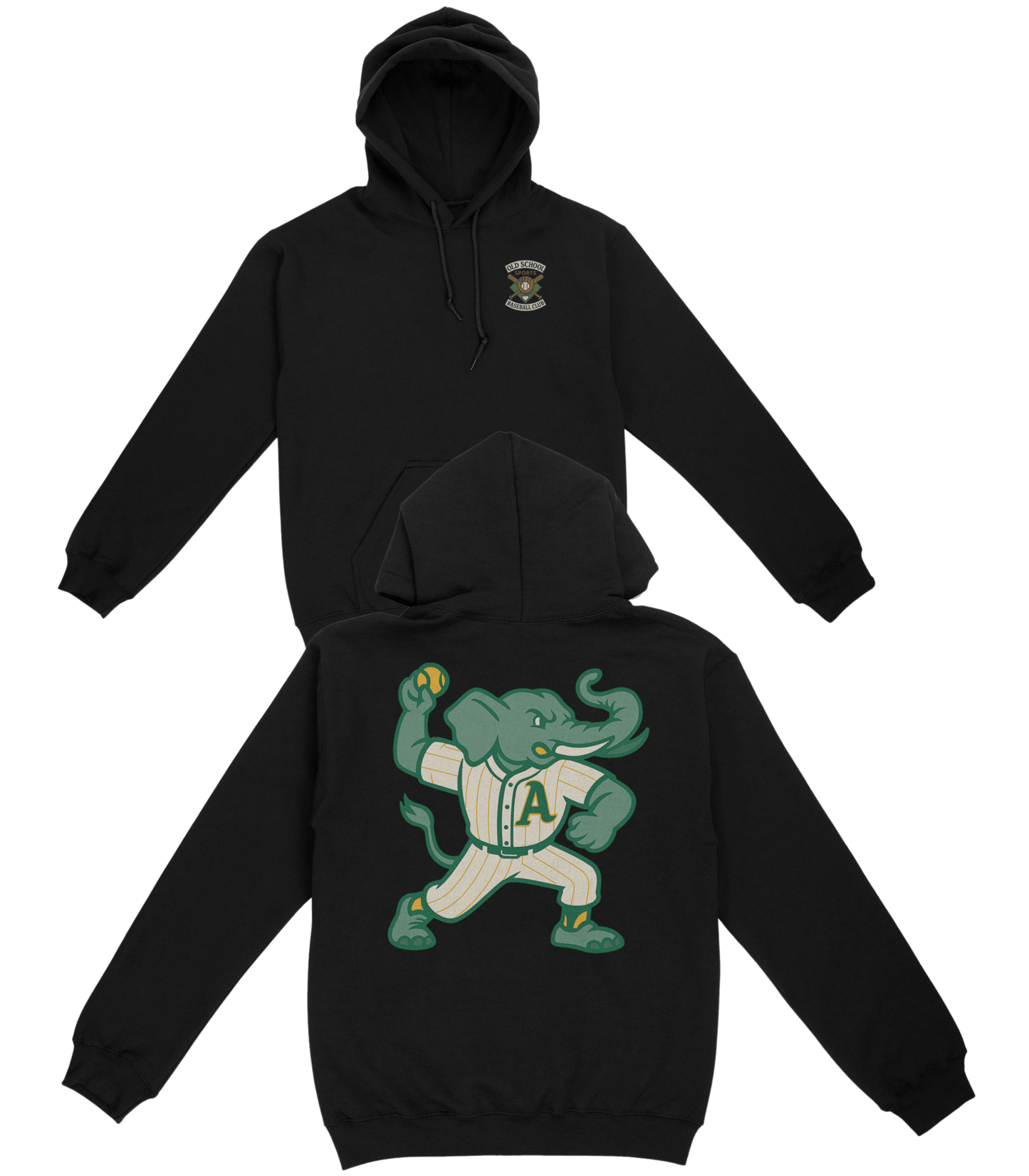 Oakland Baseball v2 Basic Hoodie - Old Time Sports