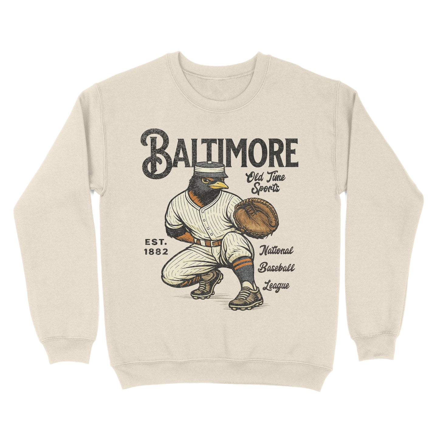 Old Time Baltimore Basic Crewneck - Old Time Sports