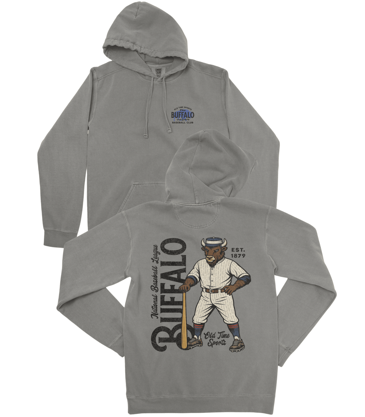 Old Time Buffalo Baseball Premium Hoodie