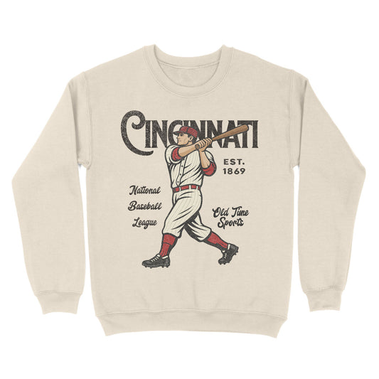 Old Time Cincinnati Basic Crewneck - Old Time Sports