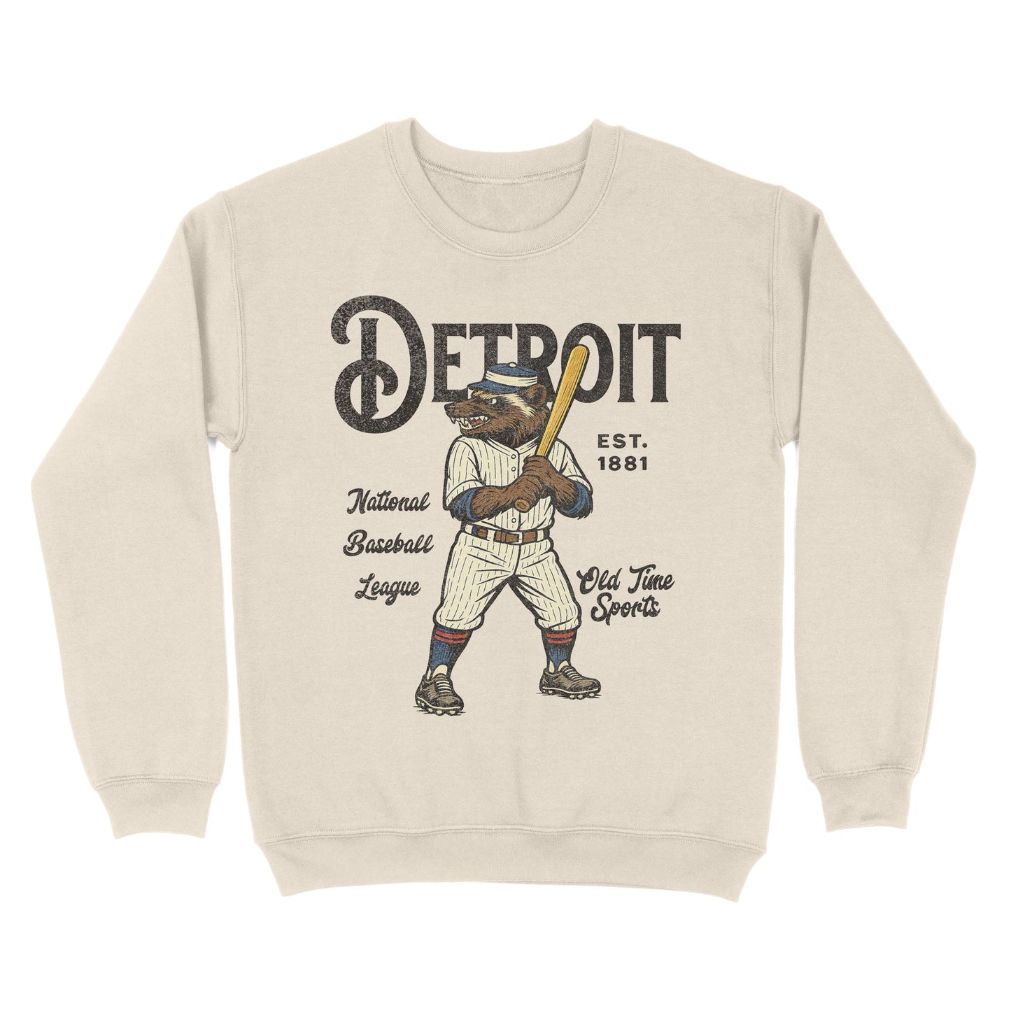 Old Time Detroit Basic Crewneck - Old Time Sports