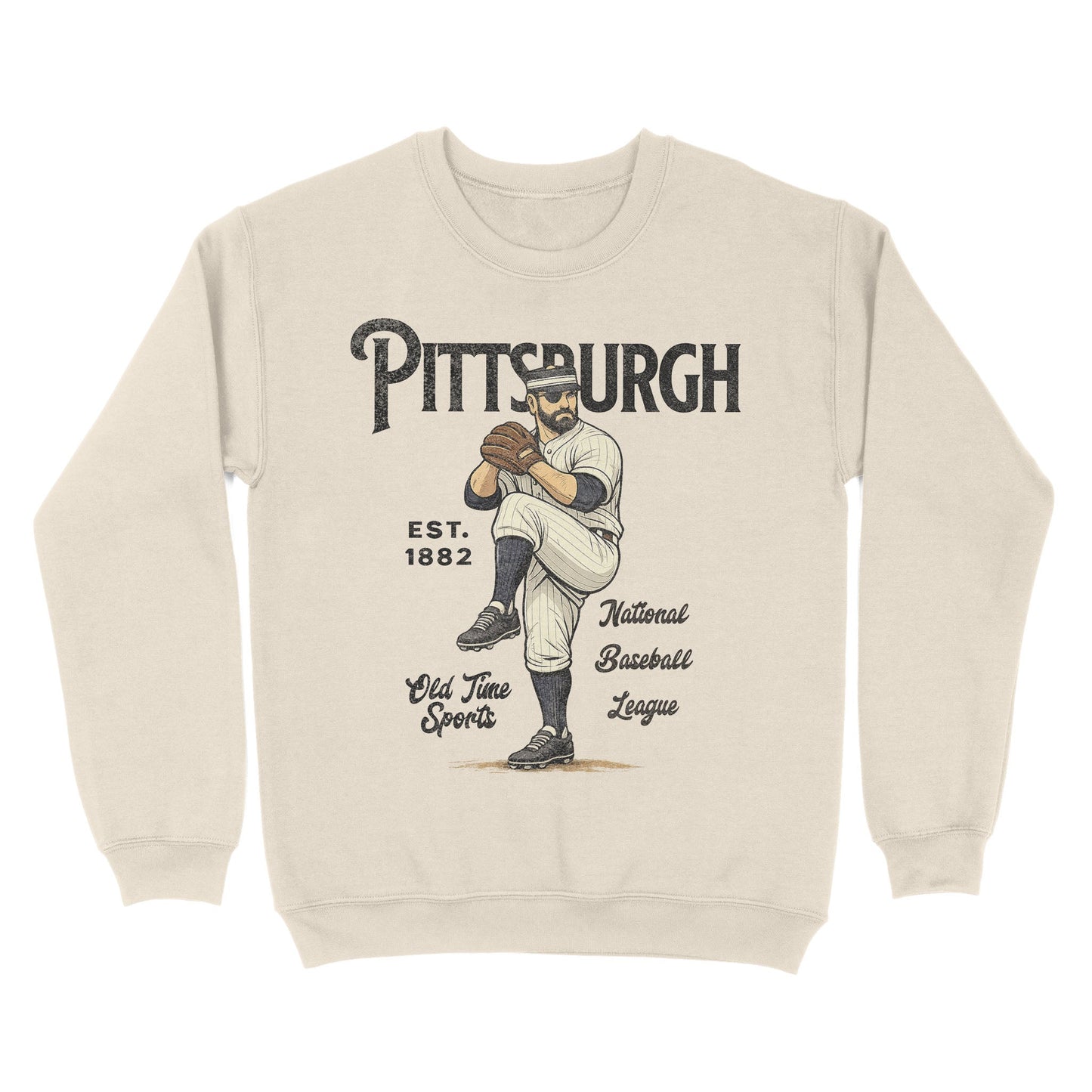 Old Time Pittsburgh Basic Crewneck - Old Time Sports