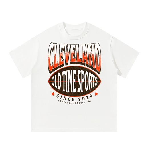OTS Football CLE Heavyweight Tee - Old Time Sports