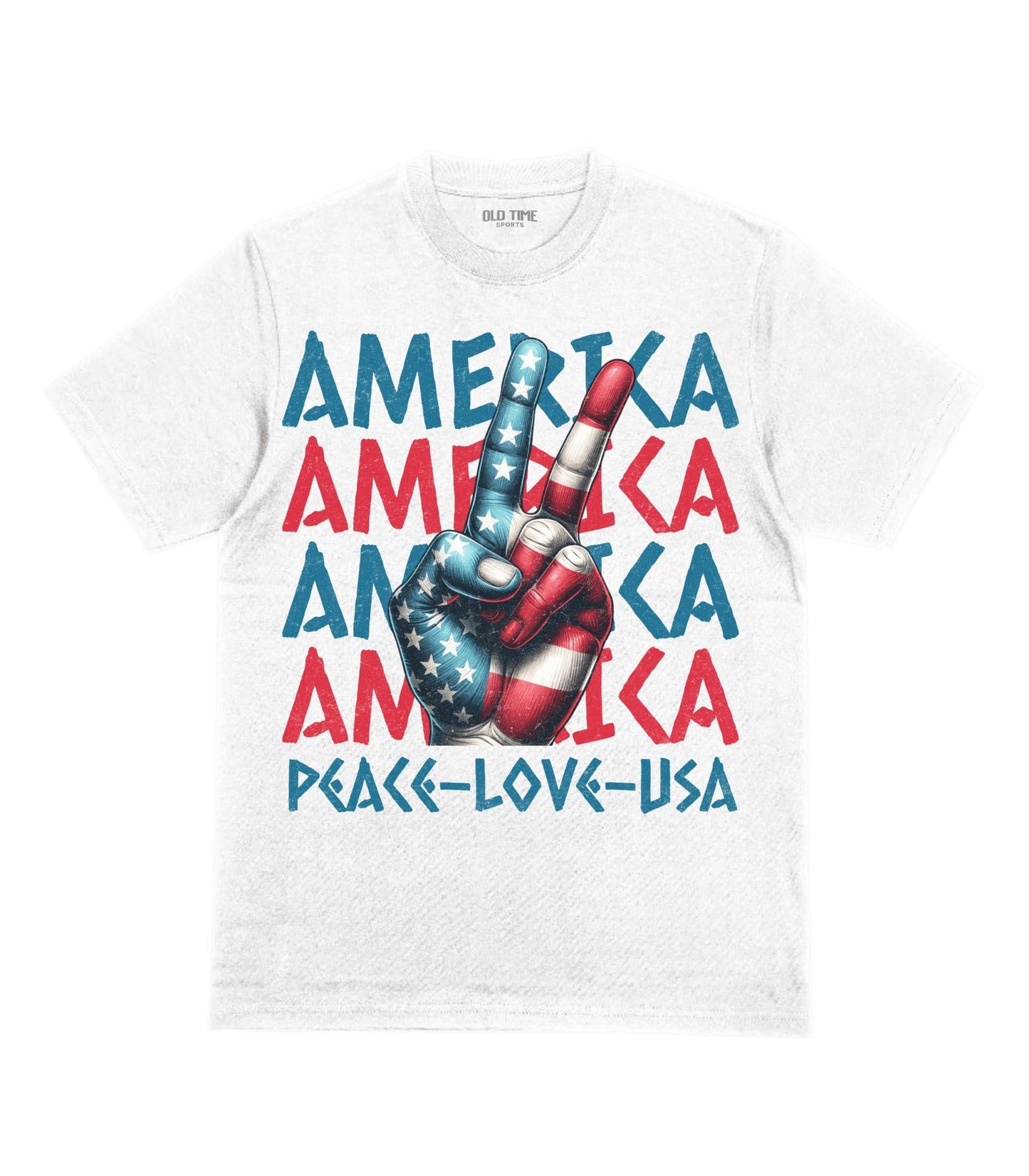 Peace Love USA T-Shirt - Old Time Sports