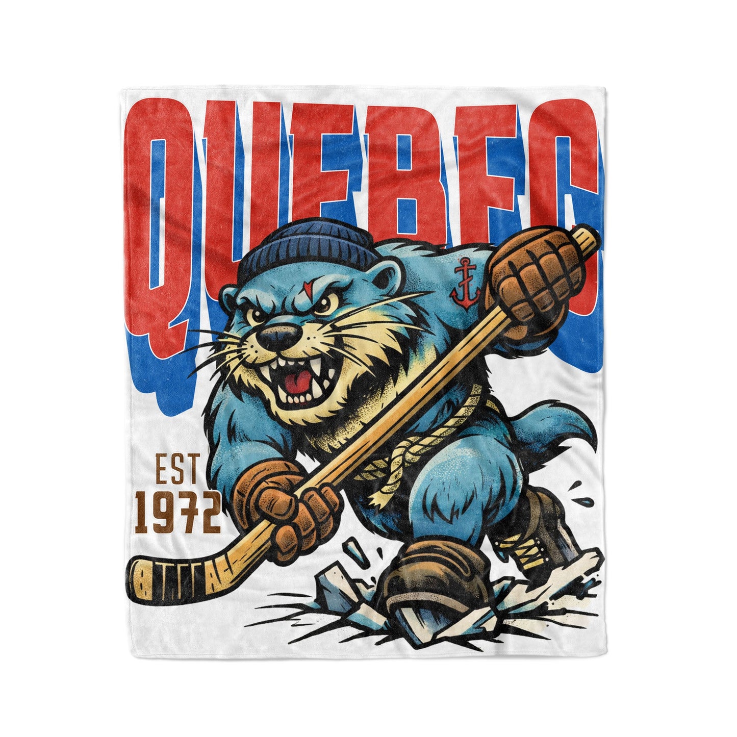 Quebec "Fleurdelises" Hockey 50x60in Fleece Blanket - Old Time Sports