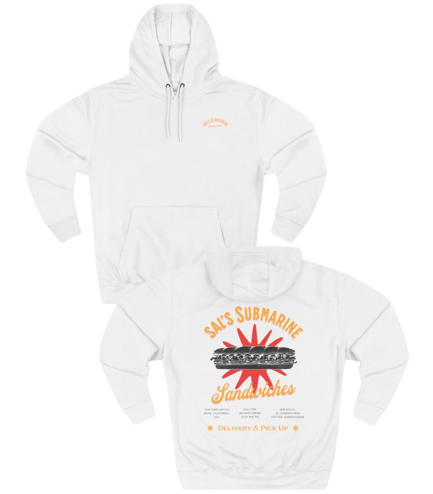 Sal's Submarine Hoodie - Old Time Sports