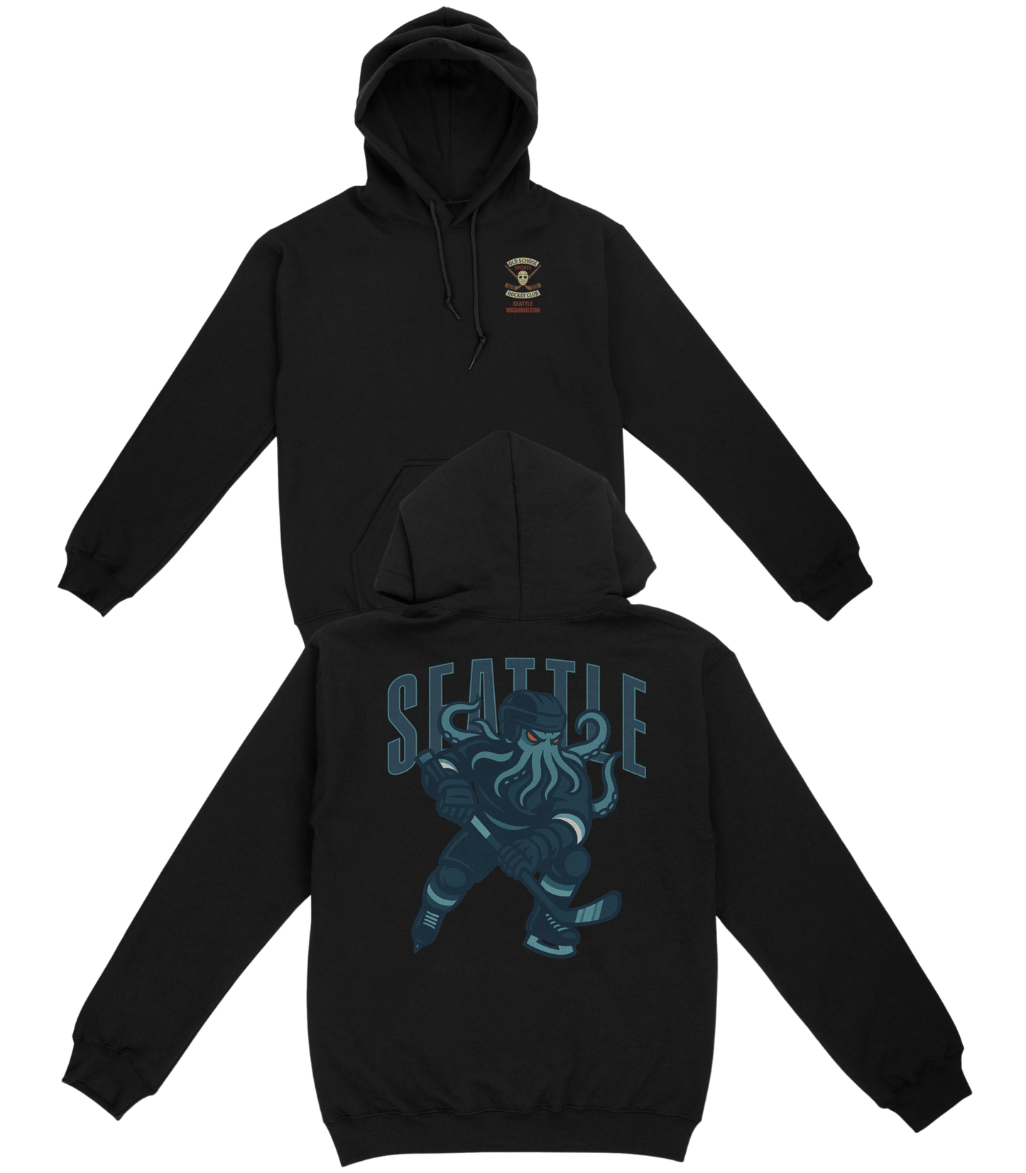 Seattle Hockey v1 Basic Hoodie - Old Time Sports