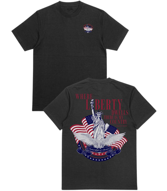 Where Liberty Dwells T-Shirt - Old Time Sports