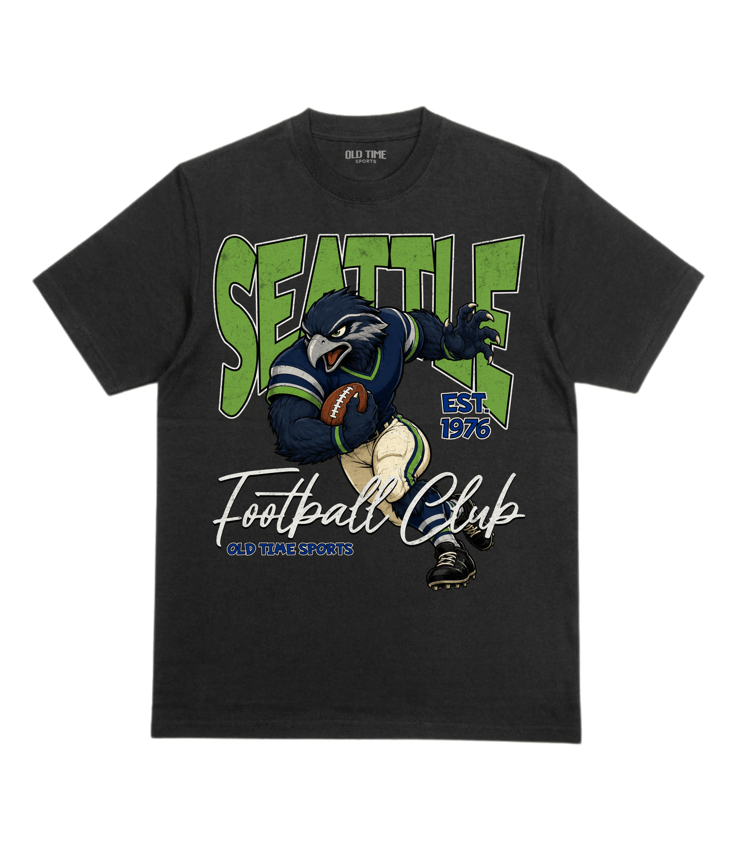 Seattle Football 1976 v2 T-Shirt- Old Time Sports