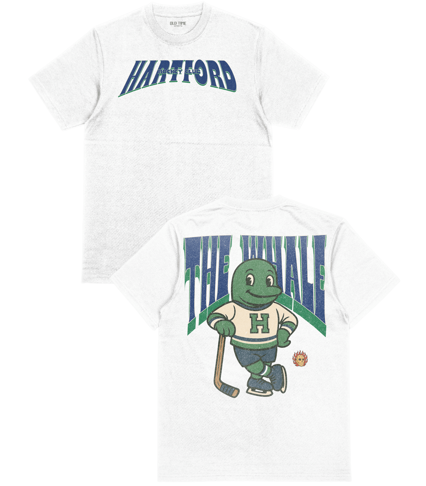 White t-shirt with 'Hartford' text and cartoon turtle graphic on a white background