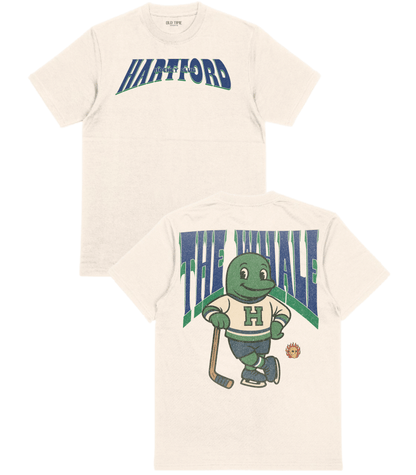 Two t-shirts with 'Hartford' text and a cartoon turtle graphic on a white background