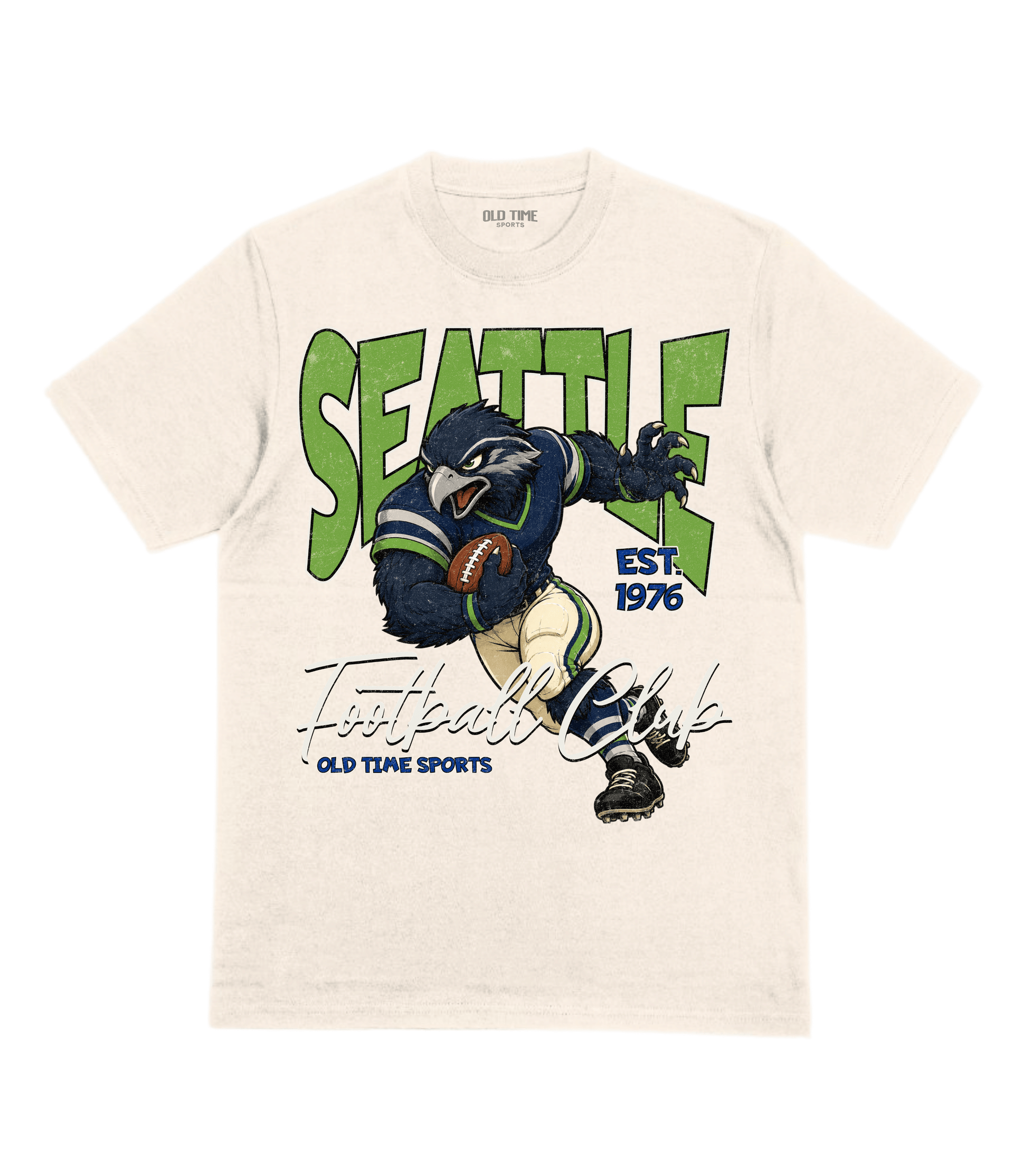 Seattle Football 1976 v2 T-Shirt- Old Time Sports