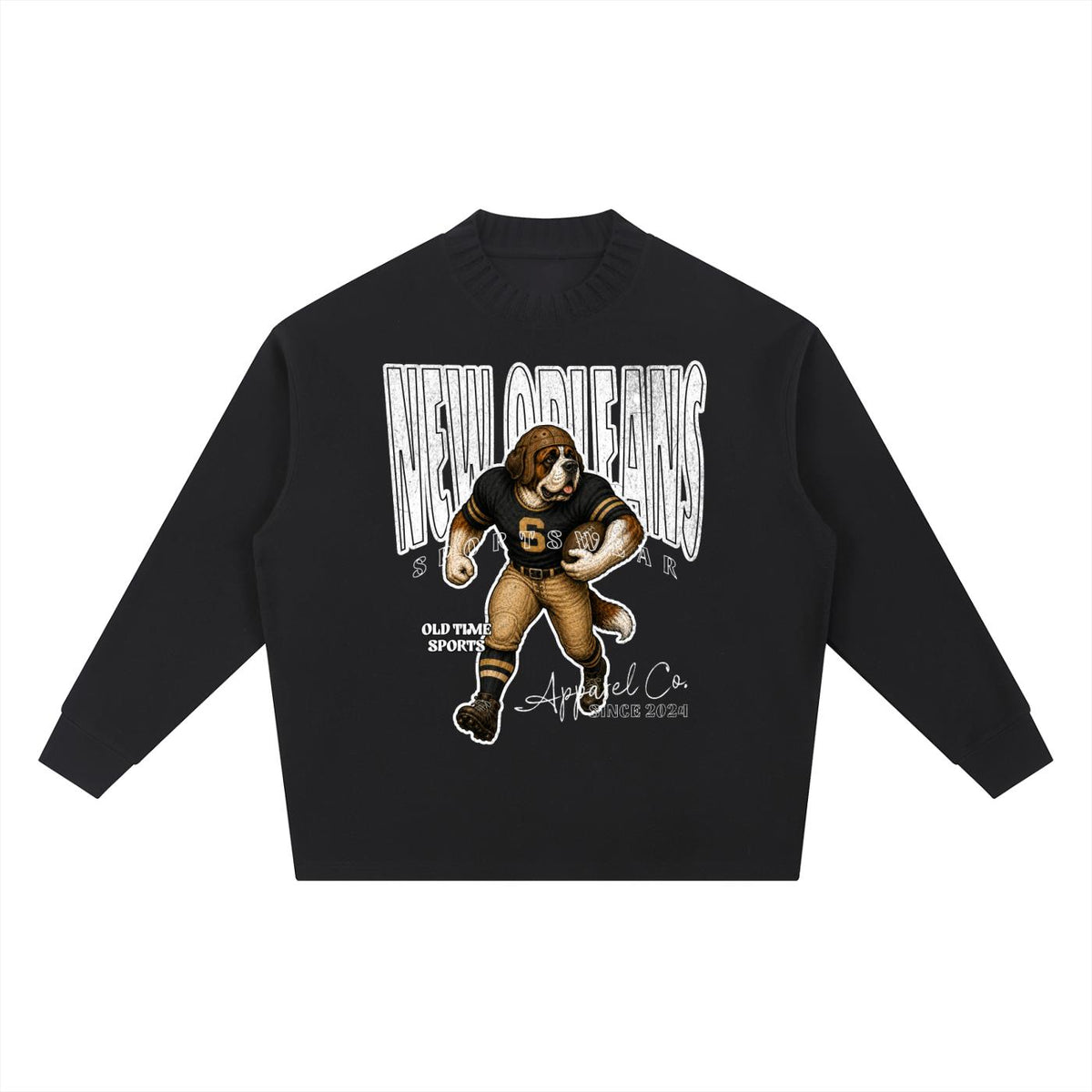NOLA,football,tapstitch,knitted,sweater,one,unisex,dtg