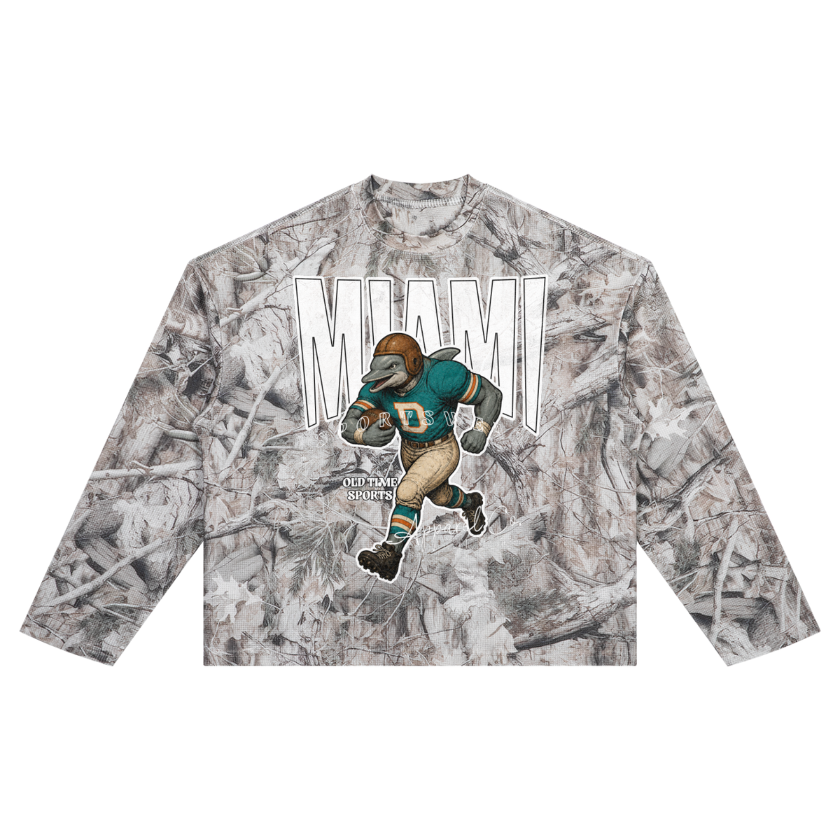 miami,football,camo,longsleeve,tapstitch,one