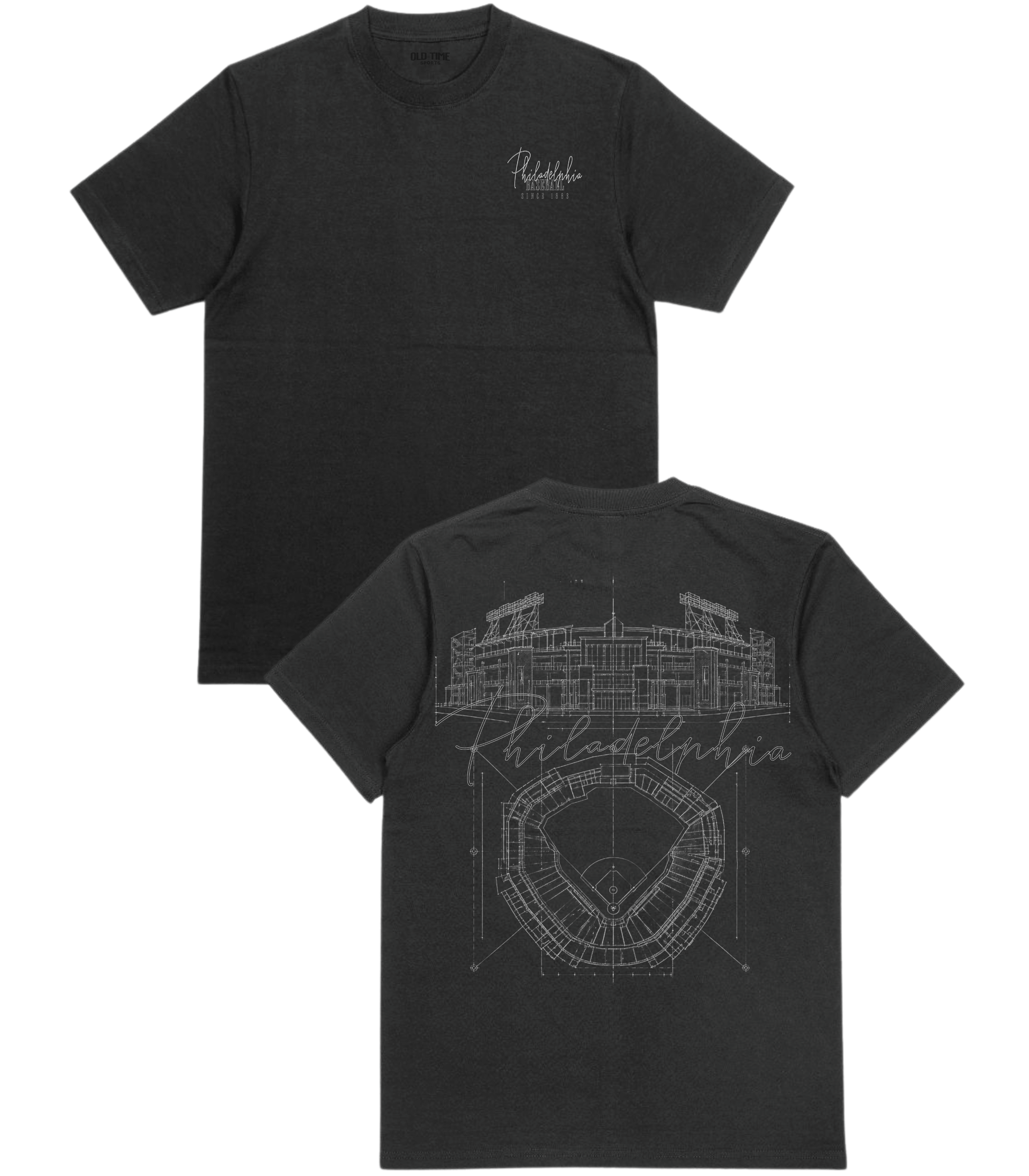 Philadelphia Blueprints T-Shirt- Old Time Sports