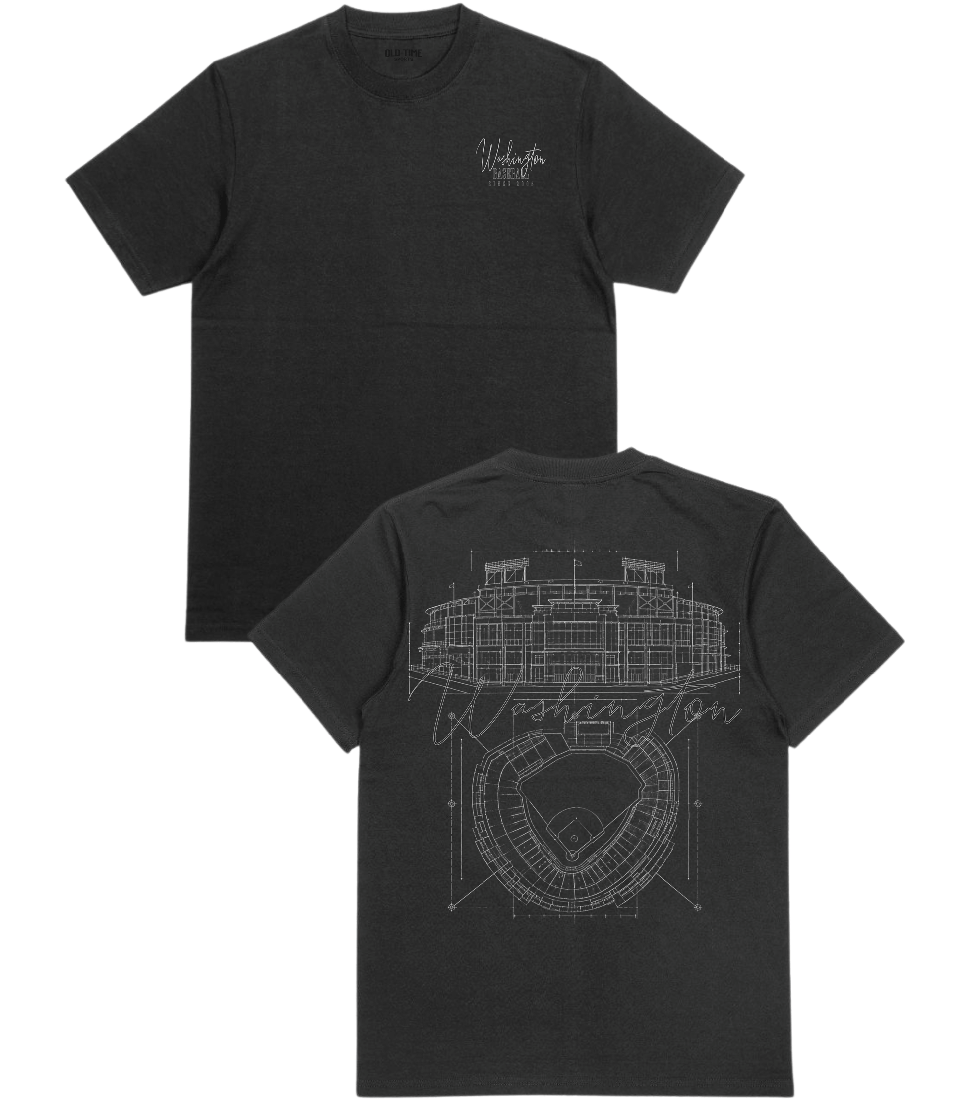 Washington Blueprints T-Shirt- Old time Sports
