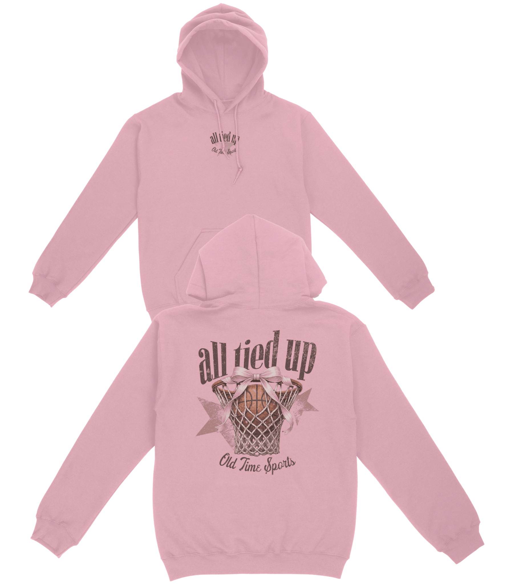 All Tied Up Basketball Basic Hoodie - Old Time Sports