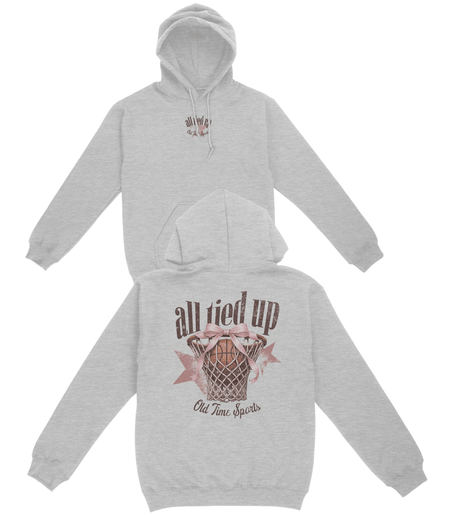 All Tied Up Basketball Basic Hoodie - Old Time Sports