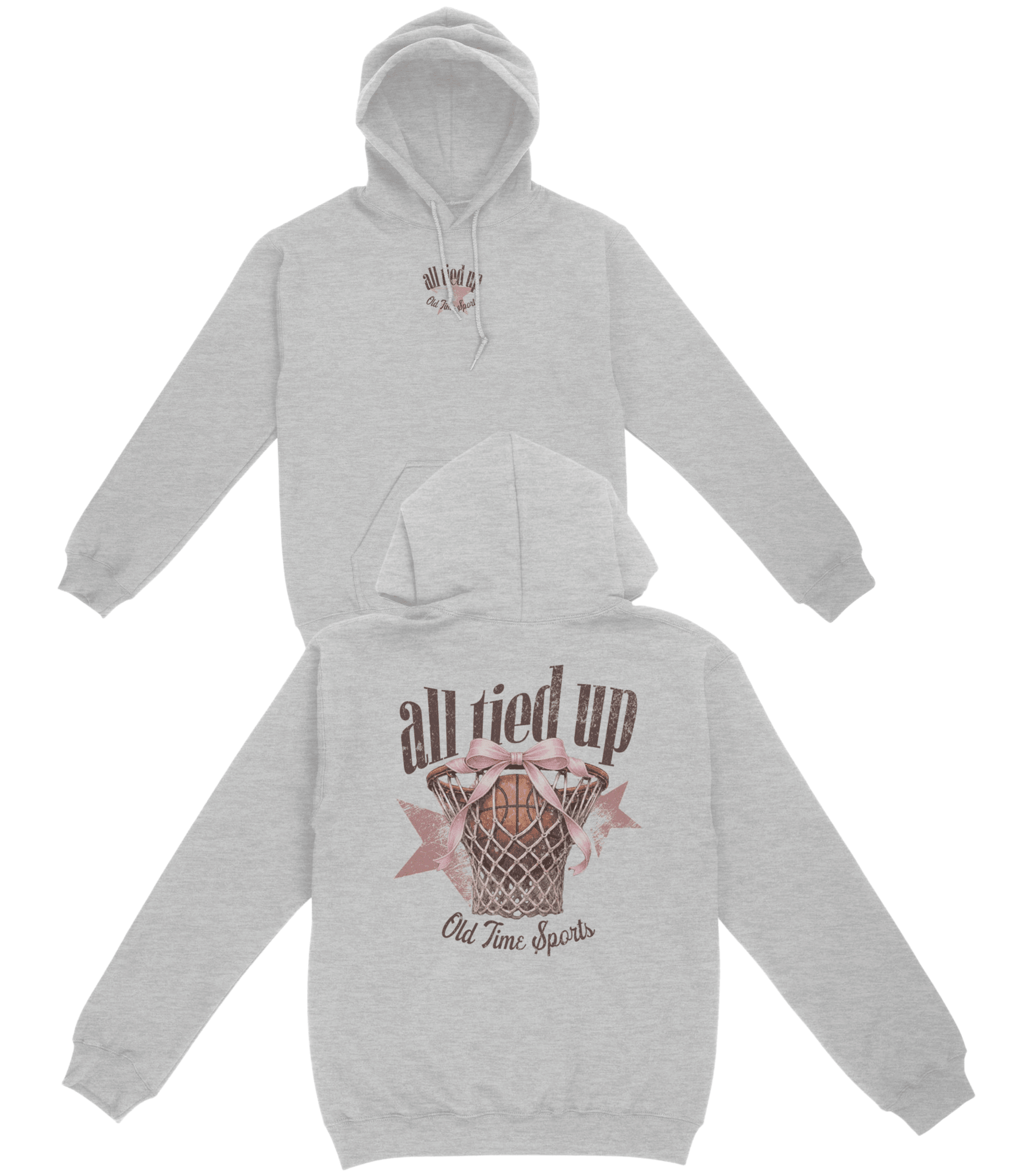 All Tied Up Basketball Basic Hoodie - Old Time Sports
