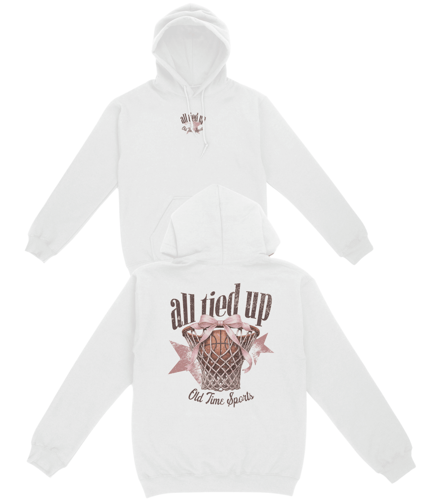 All Tied Up Basketball Basic Hoodie - Old Time Sports