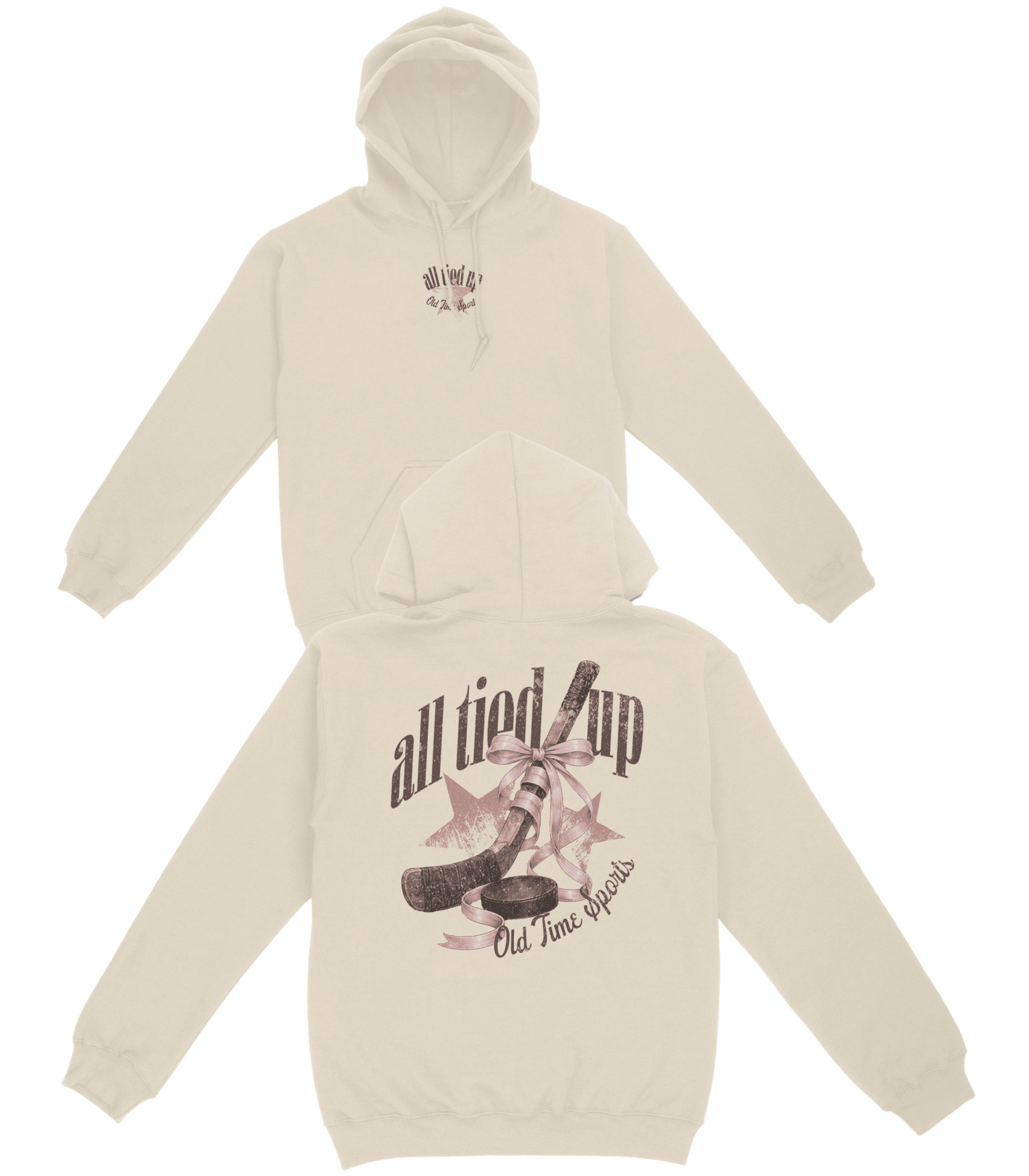 All Tied Up Hockey Basic Hoodie - Old Time Sports