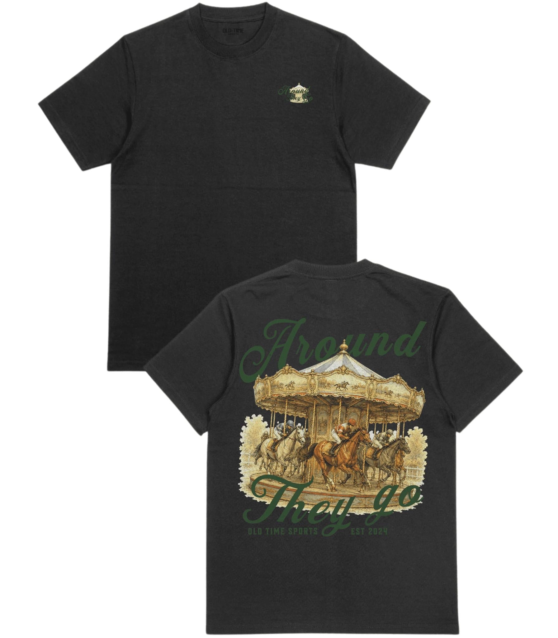 Around They Go T-Shirt - Old Time Sports