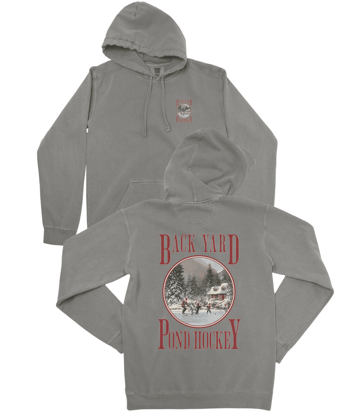 Back Yard Pond Hockey Premium Hoodie - Old Time Sports