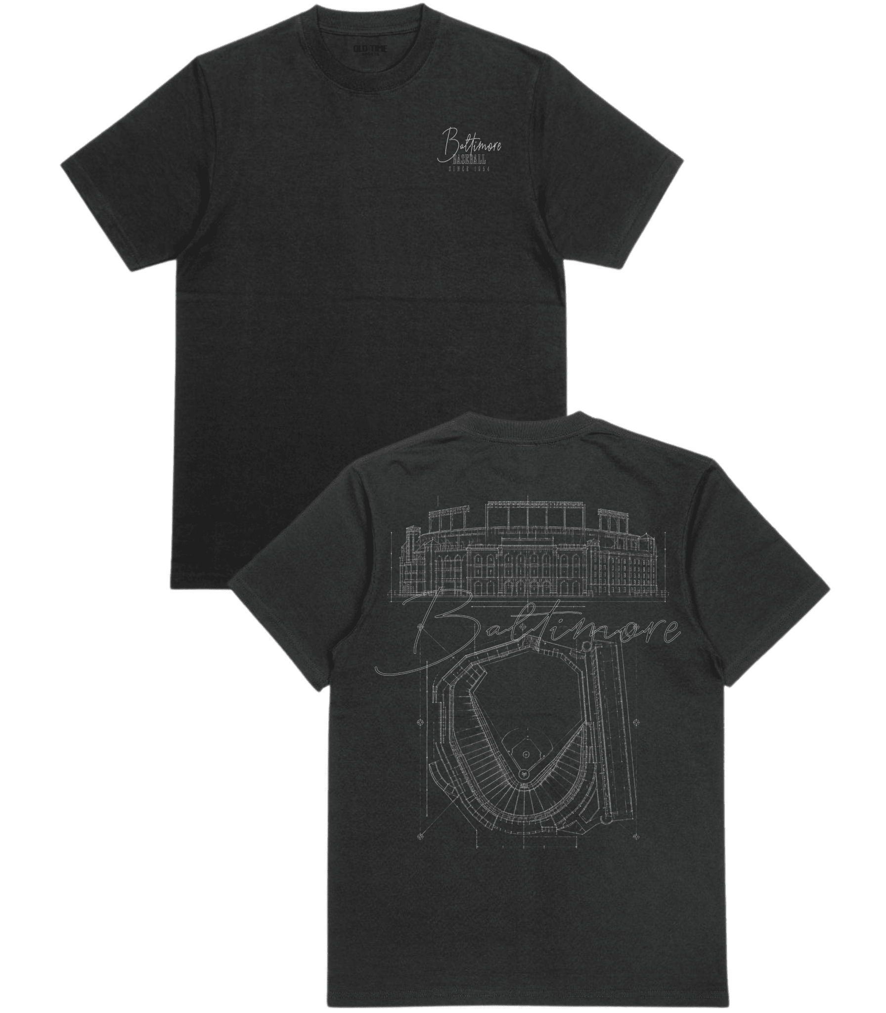Baltimore Blueprints T-Shirt - Old Time Sports