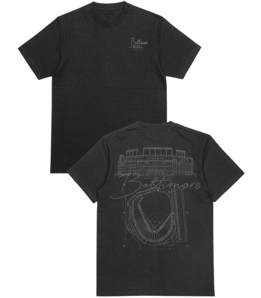 Baltimore Blueprints T-Shirt - Old Time Sports